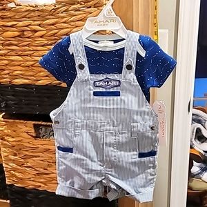 Boys 3-6 months short set. New
